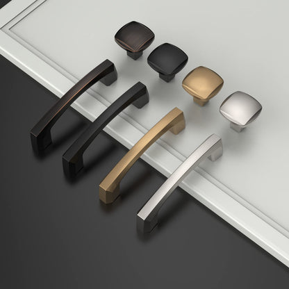 Asidrama 10 Pack Matte Black Cabinet Knobs Kitchen Drawer Knobs Cabinet Pulls Black Cabinet Hardware Square Knobs for Dresser