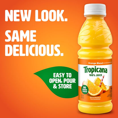 Tropicana 100% Juice 3-flavor Classic Variety Pack,10 Fl Oz (Pack of 24)