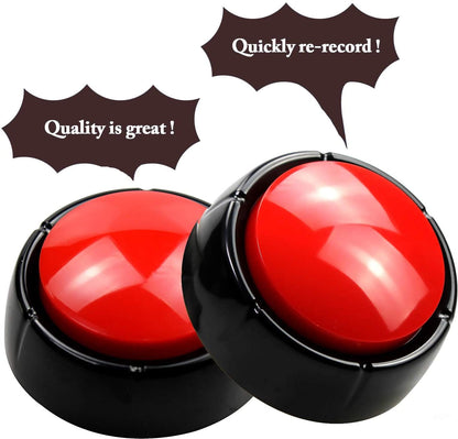 Recordable Button Voice Recording Button 30 Seconds Recording Talking Button Easy Buttons Recording Buttons for Classroom Dog Buttons for Communication Study Practical Jokes