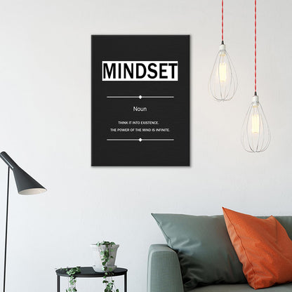 YSPCSUN Inspirational Wall Art for Office Decor Mindset Quotes Canvas Prints Framed Motivational Posters Positive Affirmations Artwork for Gym Men Bedroom Living Room 24x18 Inch