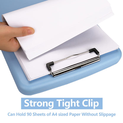 SFLHHDM Clipboard with Pen Holder, Legal Size Nursing Clipboard with Storage, Plastic Clip Board for Writing, Lightweight Cute Clipboards Storage with Low Profile Clip for Work, Office