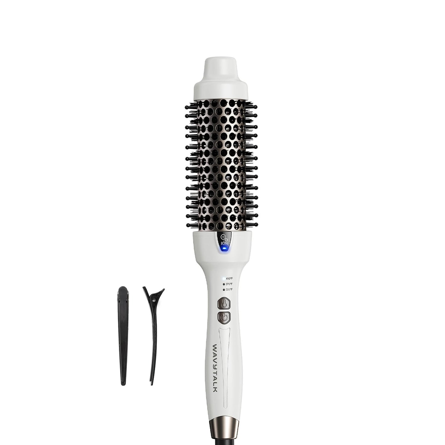 Wavytalk Updated Version Thermal Brush, 1.5 Inch Negative Ion Blowout Express Thermal Round Brush Creates Salon-Quality Blowouts, lonic Frizz Reduction Makes Hair Shinier & Smoother (Millennial Pink)