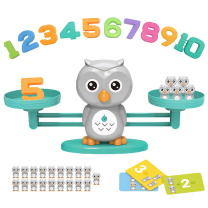 Snugzy Owl Balance Counting Toys, Number Counting Scale Games for Kids Cool Math Learning Games for Boys and Girls Preschool Kindergarten Learning STEM Montessori Educational Toys for 3+