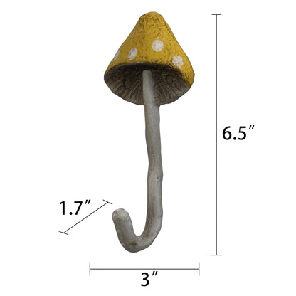 Bohemian Mushroom Wall Hook - Unique Cute Cool Fun Wall Hook Furniture Room Decor for Coat and Towel - Nursery, Kitchen, Bedroom, Bathroom，Coat Hooks (Triangle)