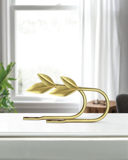 Gold Curtain Holdbacks 2 Pack, Metal Olive Leaf Curtain Tiebacks Wall Mounted, Curtain Holders for Wall, Curtain Pull Back Hooks, Decorative Curtain Side Hooks for Drapes and Curtains
