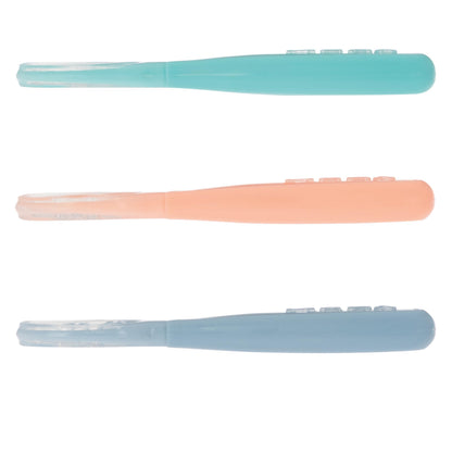 Nuby 3-Stage Baby's First Spoons Set - 3 Pack - 6+ Months - Baby Spoons with Easy Grip Handle - Pastels