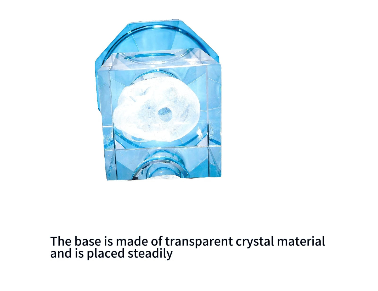 WF Crystal Tea Light Holder, Skull Scented Candle Holder, Easter Decorations Statue for Table Centerpiece Wedding Birthday Party Festival (NO Candles)
