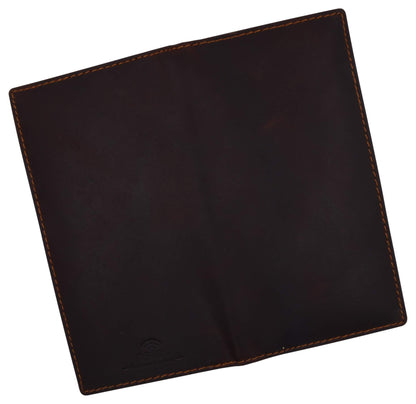 MARSHAL Genuine Leather Checkbook Cover Case #156-cr (Vintage Brown)