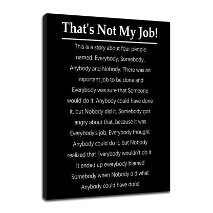 Inspirational Canvas Wall Art Office Funny Work Quote Motivational Poster Print Daily Has a Daily Signs Positive Picture Painting Artwork for Modern Bedroom Son Room Gym Ready to Hang [18''Wx24''H]