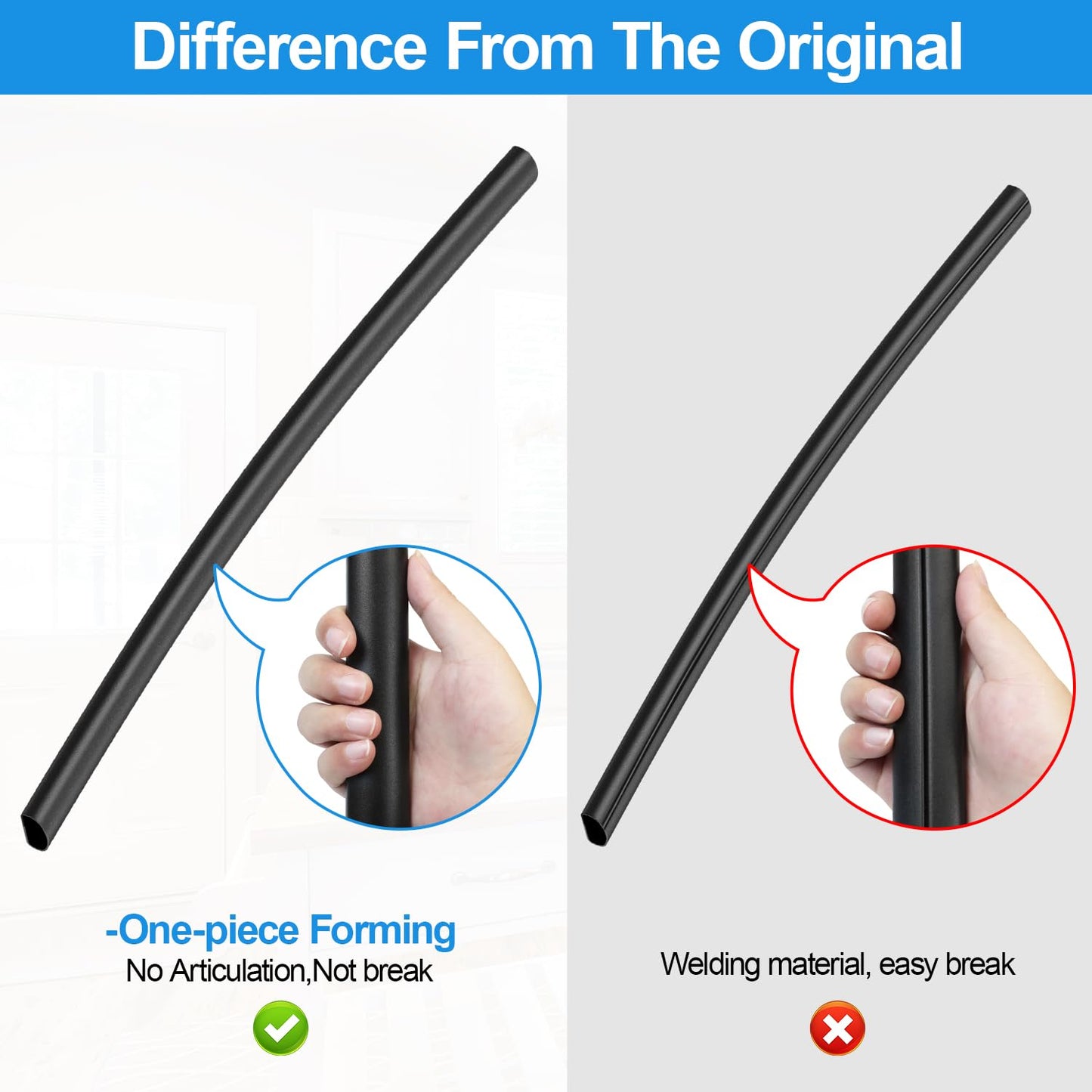 Upgraded WB15K5076 Oven Door Handle Replacement Compatible with Ge Stove Handle,Fit Hotpoint Ge Electric Stove Oven Door Handle Replacement Parts WB15X5203 PS231857 WB15K5076 Black Oven Handles