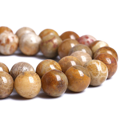120PCS 6MM Natural Stone Coral Jade Chrysanthemum Beads for Jewelry Making DIY Bracelet