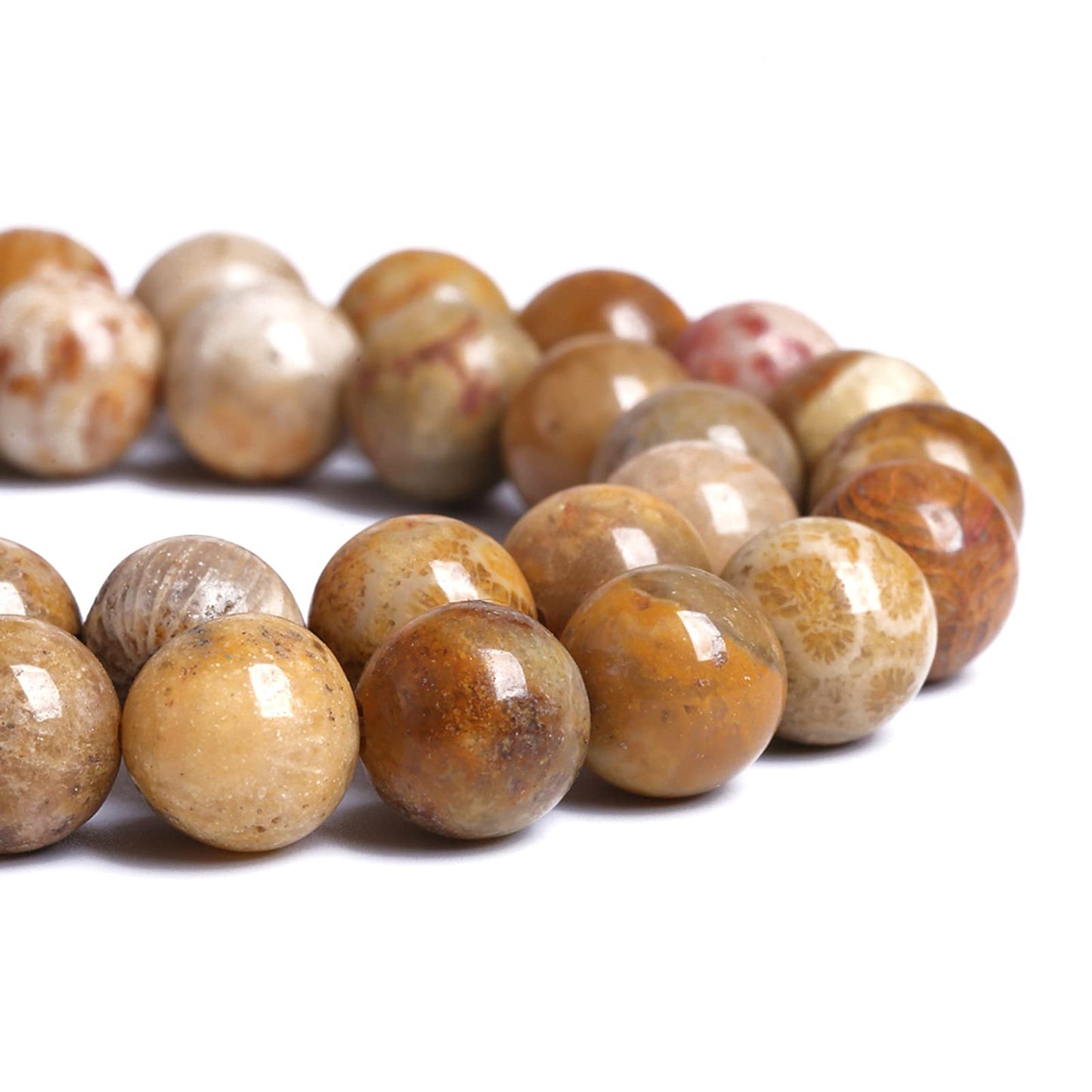 160PCS 4MM Natural Stone Coral Jade Chrysanthemum Beads for Jewelry Making DIY Bracelet