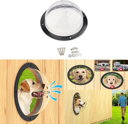 MagiDeal Dog Fence Window Clear Doggie Fence Window 12.4 inch Acrylic View Dome for Patio, Garden, Backyard, Satisfying Curious Pets, Cat House