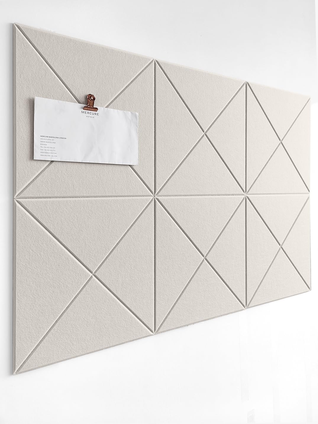 DECORITA Cork Board 24 x36 Alternative - 6 Pack Felt Wall Tiles with Safe Removable Adhesive Tabs, Cork Boards for Walls Cork Board for Home Office Pin Board Tack Board - Beige