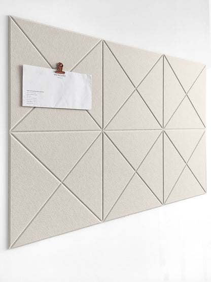 DECORITA Cork Board 24 x36 Alternative - 6 Pack Felt Wall Tiles with Safe Removable Adhesive Tabs, Cork Boards for Walls Cork Board for Home Office Pin Board Tack Board - Beige