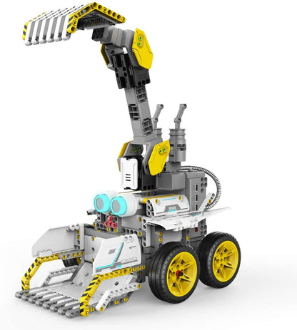 UBTECH JRA0203 JIMU Robot BuilderBots Series: Overdrive Kit/App-Enabled Building and Coding STEM Learning Kit (410 Parts and Connectors), Yellow