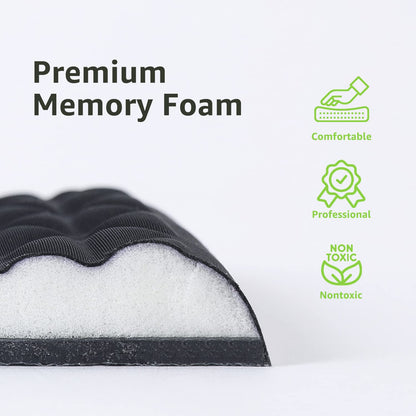 LargeLeaf Ergonomic Wrist & Elbow Rest Pad for Desk with Memory Foam & Non-Slip Base, Relieve Elbow Pain Armrest Wrist Support(6.3 * 4.3 inch, Black, 2pcs)
