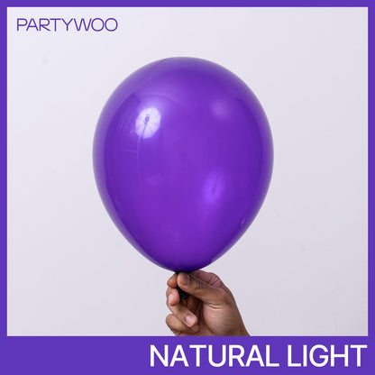 PartyWoo Dark Purple Star Balloons 110pcs Different Sizes 18 12 10 5 Inch Pack 22 Inch Purple Spike Star Explosion Foil Mylar Balloon Arch Kit for Birthday Wedding Party Decorations Purple-Y16