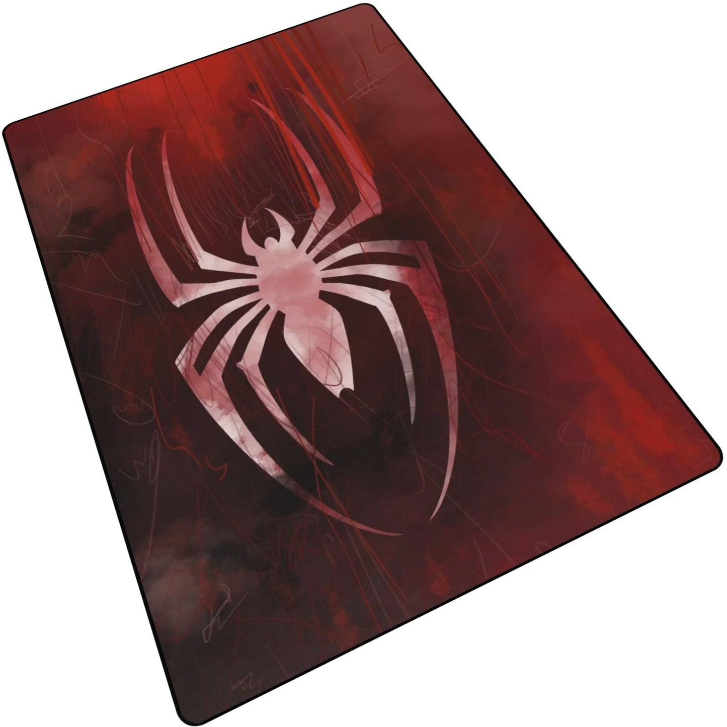 Red Spider Area Rug White Spider Symbol Carpet Modern Graphic Hallway Popular Rug Unique Home Decor Floor Mat for Kids Room Living Room Bedroom Playroom Rugs 2' x 3'