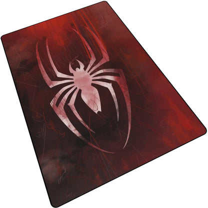 Red Spider Area Rug White Spider Symbol Carpet Modern Graphic Hallway Popular Rug Unique Home Decor Floor Mat for Kids Room Living Room Bedroom Playroom Rugs 2' x 3'