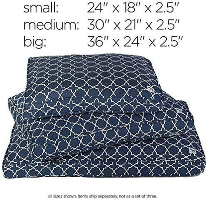 Molly Mutt Sheepy Wool-Filled Crate Pad, GOTS-Certified 100% Organic Cotton Canvas Cover with Soft 100% Natural Wool Insert, Ideal for Dog Bed or Kennel, Romeo & Juliet, 42" x 28" x 2.5"