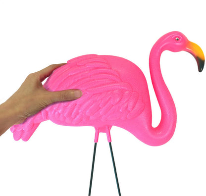 GiftExpress Pink Flamingos Yard Decorations - 4 Pack Extra Large 24" Tall Plastic Flamingo Statue w/Metal Stakes - Lawn Ornaments & Garden Decor for Outdoor Parties
