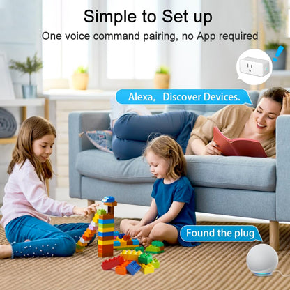 ExIoTy Smart Plug, Works with Alexa, Simple Setup with One Voice Command, Remote Control, Timer & Schedule & Group Controller, Bluetooth Mesh Outlet, Alexa Echo Required, ETL & FCC Certified (4 Pack)