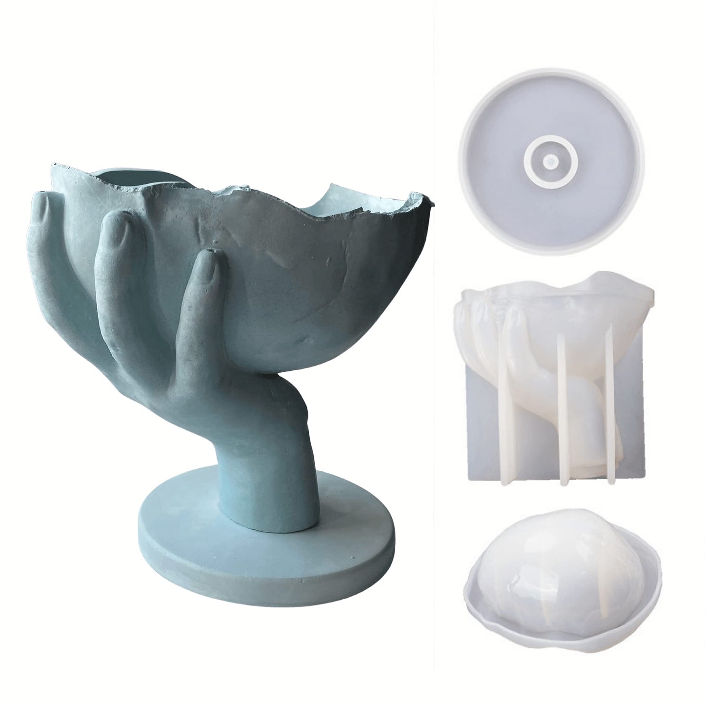 ZMCHE Halloween Mold for Resin, Hand Shape Silicone Mold, Unique Resin Molds -Epoxy Casting Mold for Candle Holders DIY Crafts Home Decoration and Ring Jewelry Storage