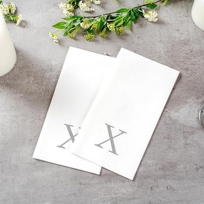 Luxenap 15.8 X 7.9 Inch Linen-Feel Guest Towels, 2000 Lettered Hand Towels
