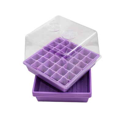 Bootstrap Farmer Countertop Seed Starter Kit in Purple, Reusable 1010 Tray Bundle with Inserts and Humidity Dome