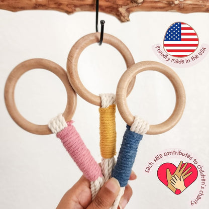 Handmade By Uruba Color Block Plant Hangers (Cozy Oasis)