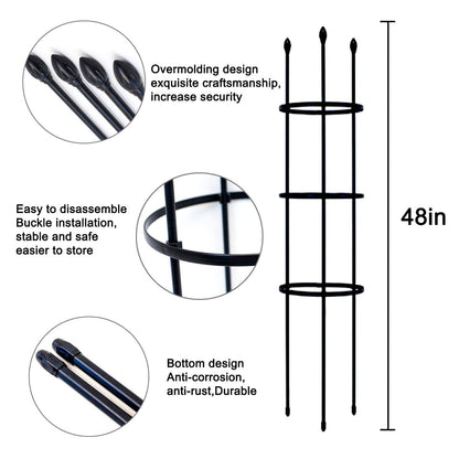 Garden Trellis,2 Pack Plant Trellis,2 in 1 Tomato Cages and Supports for Vines Crop,Plant Stake for Climbing Plants Indoor Outdoor,Plant Cage for Flower,Vegetable,Vines, Pot Trellis for Potted Plants