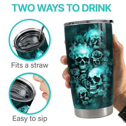 SANDJEST Skull Tumbler 20oz Stainless Steel Insulated Travel Mug Cup for Men Women Goth Gothic Gifts for Birthday Christmas Halloween