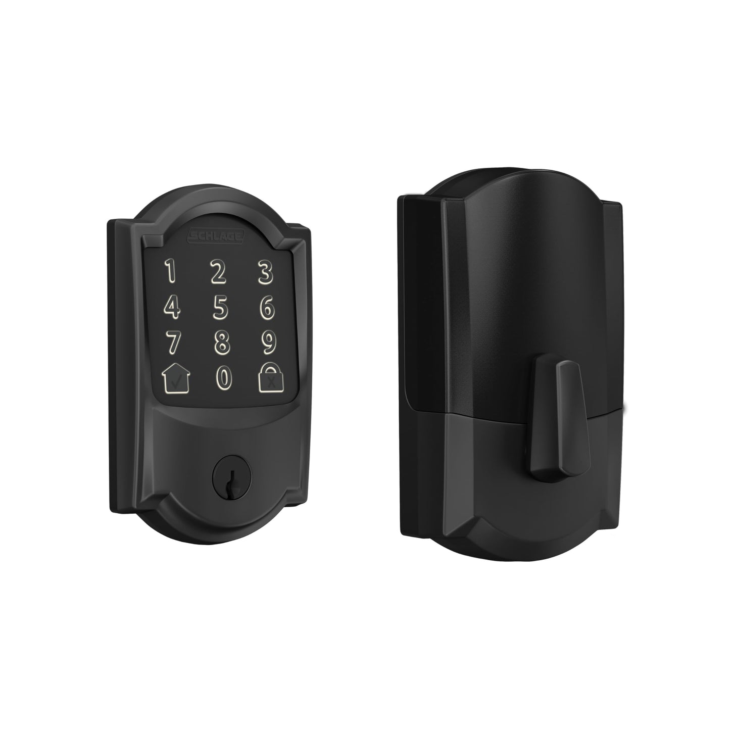 Schlage Encode Smart WiFi Deadbolt Lock for Front Door - Keyless Entry with App or Touchscreen - Works with Alexa, Hey Google, & Airbnb - Create Codes for Guests - Matte Black