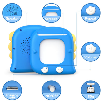 Kidzdo 520 ABCs Talking Flash Cards, Easter Stuff Birthday Gifts for 2 3 4 5 6 Year Old Boys Girls, Early Education Learning Toys, Autism Sensory Toys for Autistic Kids Ages 2-6, Blue