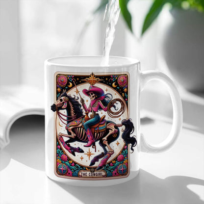 Cowgirl Western Skull Mug Gifts for Women/Funny Journal Gifts for Girls Friend Sister/Skull Mug Gift for Cowgirl/Western Gift for Women 11OZ