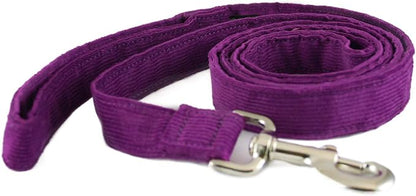 The Good Dog Company Hemp Corduroy Leash - 6 ft (3/4 Inch Width, Plum)