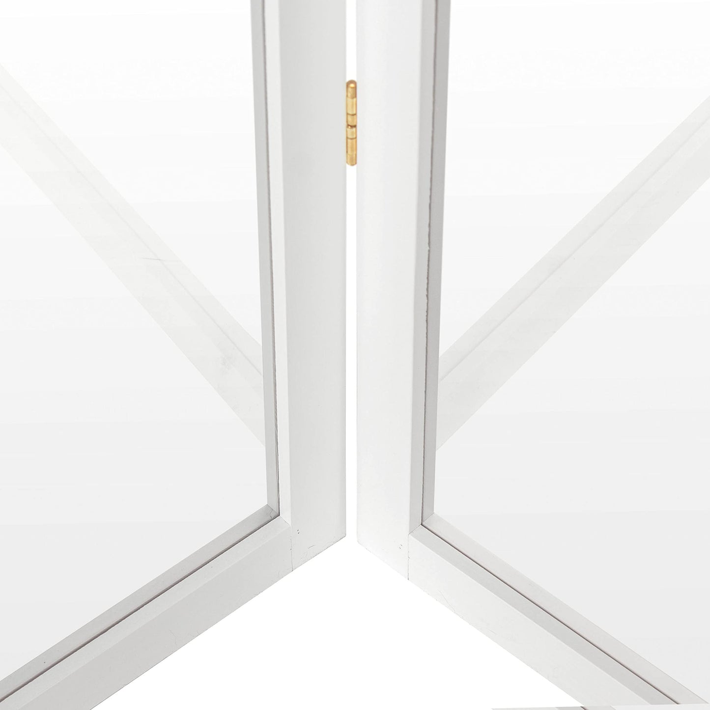4 ft. Short Clear Plastic Partition White 3 Panel