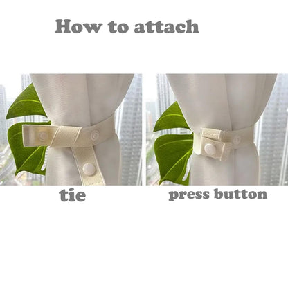 2pcs Monstera Leaf Curtain Tiebacks - Curtain Holdbacks Ties with Large Leaf Designs Adjustable Length Curtain Tie Holder for Drapes (Green Leaf)