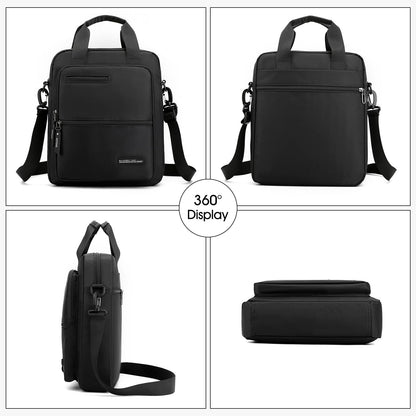 Coolymee Nylon Messenger Bag for Men,14-inch Laptop Bag Large Casual Crossbody Shoulder Bag Waterproof Handbag Lighweight Sling Pack with Adjustable Straps for Work Business Travel