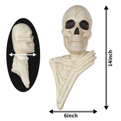 Seasons 14" Halloween Skeleton Tree Peeker for Outdoor Yard Garden Decoration