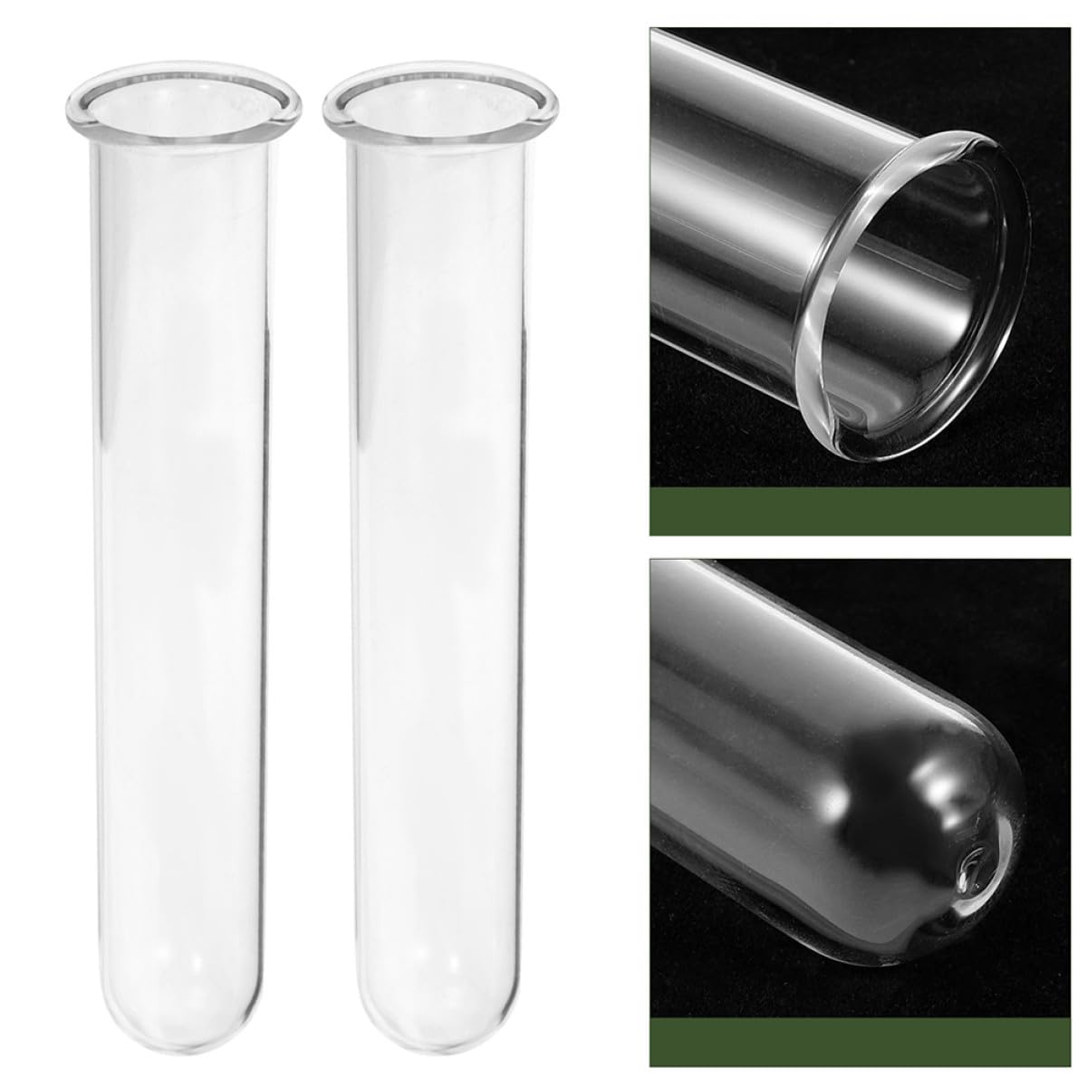 Luxshiny Glass Hydroponic Test Tube Vase Set 4pcs (2.5x3x18cm) Glass Propagation Holder for Desktop Plant Tubes and Terrarium Plant Propagation in Home Décor