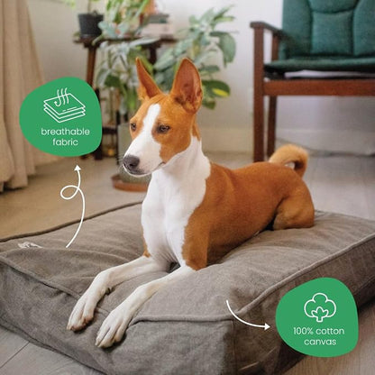 Molly Mutt Jupiter Dog Bed Duvet Cover, GOTS-Certified 100% Cotton Canvas Cover for Dog, Puppy, or Cat Bed, Durable, Washable, and Free of Harmful Chemicals, Huge, 36"x45"x5", Brown