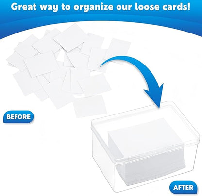 Vicenpal Playing Card Boxes Snaps Closed Clear Plastic Cases Poker Gaming Playing Cards Trading Card Storage Boxes Compatible with MTG TCG 100 Game Cases 4.3 x 2.95 x 2.2 Inches(8 Pcs)