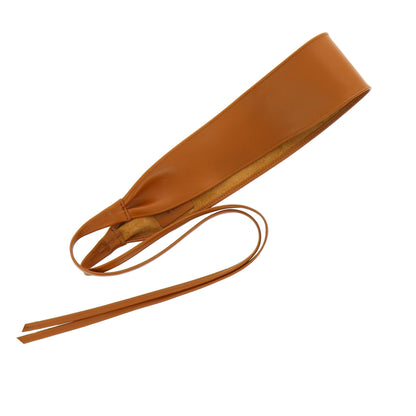 FASHIONGEN - Woman Italian leather Obi belt, CASSIANE - Camel, 3XL