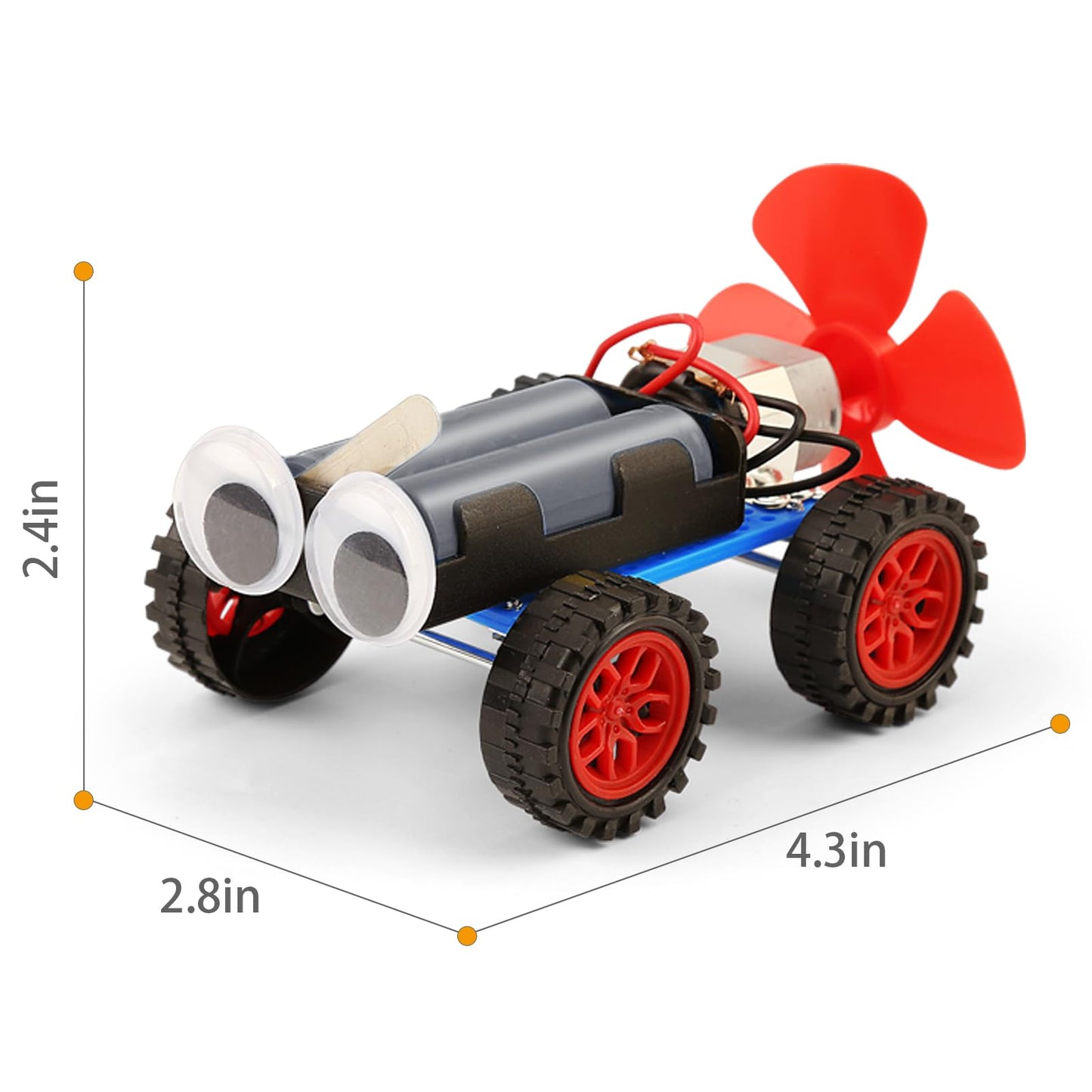 5 Set Individual STEM Kit for Kids, 2nd Grade Boy Toys Bulk Gifts, 8 9 Year Old Boys Gift Ideas, Classroom Science Kits Craft Projects Class Activity, Robot Wind Powered Car Building Activities