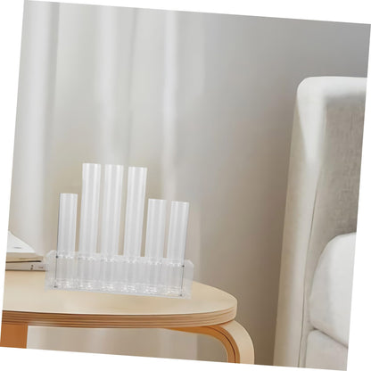 Parliky Glass Test Tube Propagation Station with Rack for Plant Display Simple Decorative Container for Home and Office for Small Terrarium Plants and Greenery