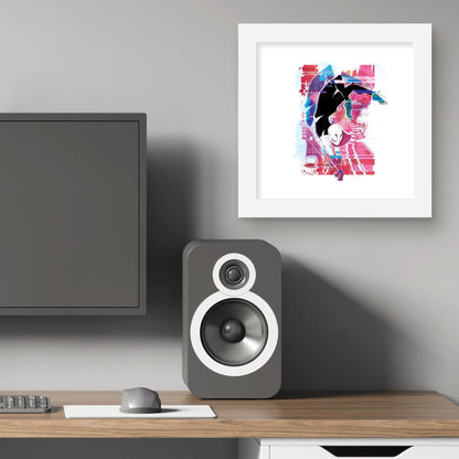 Trends International Gallery Pops Spider-Man: Across the Spider-Verse - Spider-Gwen Glitch Wall Art Wall Poster, 12.00" x 12.00", White Frame Version