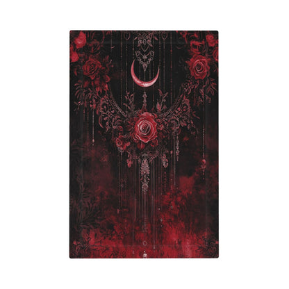 Annisrak Light Switch Cover Plate Gothic Red Rose Moon Dark Floral 1 Gang No Device Blank Wall Plate Decorative Switch Plate Covers Electrical Outlet Cover for living Room Home Decor