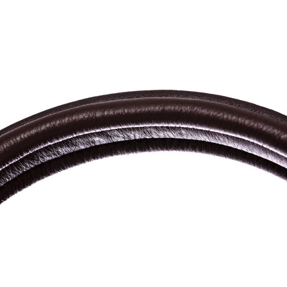 Equinavia Saga Adjustable Padded Fancy Stitched Figure 8 Bridle with Reins - Chocolate Brown - Warmblood